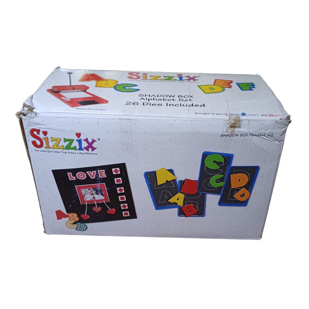 Sizzix Shadow Box Uppercase Alphabet Set 26 Dies In Box by Provo Craft &Ellison